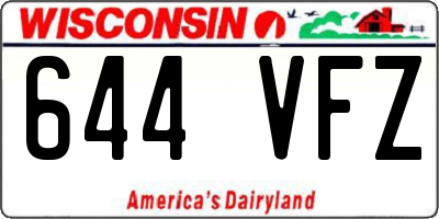 WI license plate 644VFZ