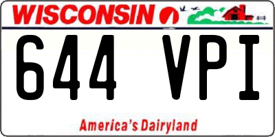 WI license plate 644VPI