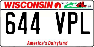 WI license plate 644VPL