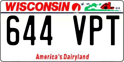 WI license plate 644VPT