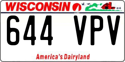 WI license plate 644VPV