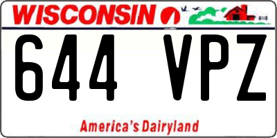 WI license plate 644VPZ