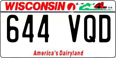 WI license plate 644VQD