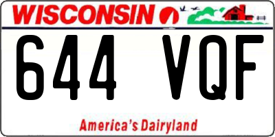 WI license plate 644VQF