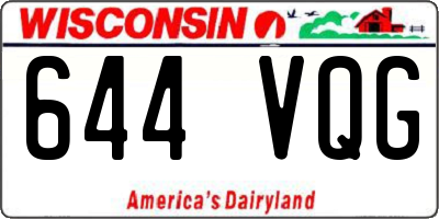 WI license plate 644VQG