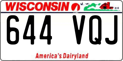 WI license plate 644VQJ