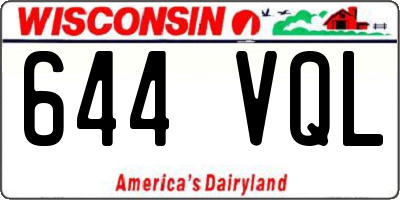 WI license plate 644VQL