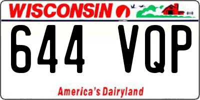WI license plate 644VQP