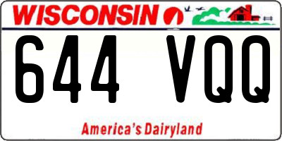 WI license plate 644VQQ