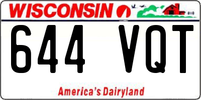 WI license plate 644VQT