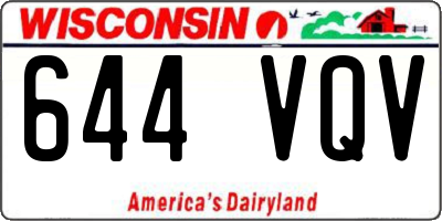 WI license plate 644VQV