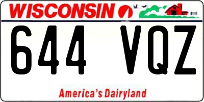 WI license plate 644VQZ