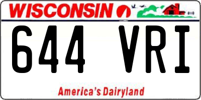 WI license plate 644VRI