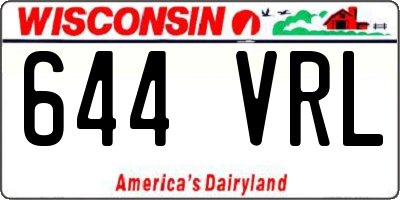WI license plate 644VRL