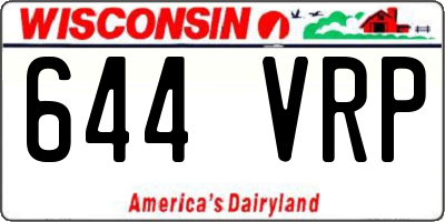 WI license plate 644VRP