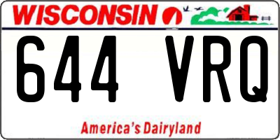 WI license plate 644VRQ