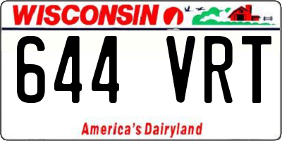 WI license plate 644VRT
