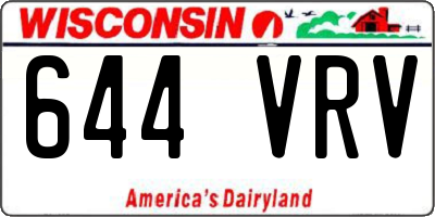 WI license plate 644VRV