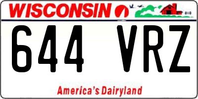 WI license plate 644VRZ