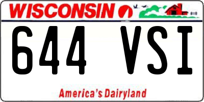 WI license plate 644VSI