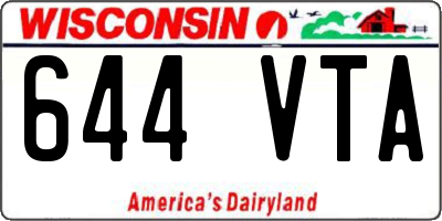 WI license plate 644VTA