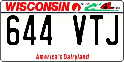 WI license plate 644VTJ