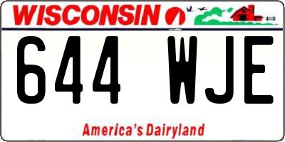 WI license plate 644WJE