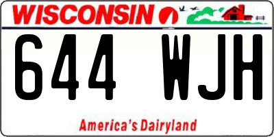 WI license plate 644WJH