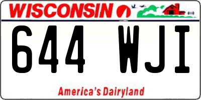 WI license plate 644WJI