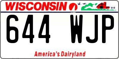 WI license plate 644WJP