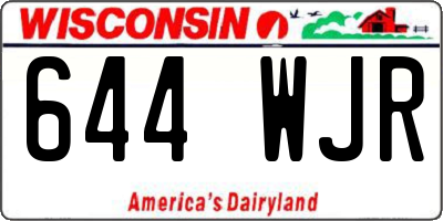 WI license plate 644WJR