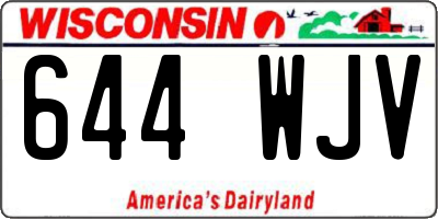 WI license plate 644WJV