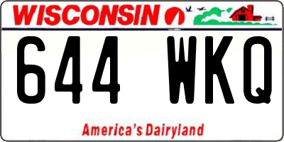 WI license plate 644WKQ