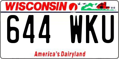 WI license plate 644WKU