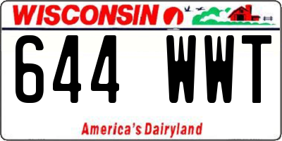 WI license plate 644WWT