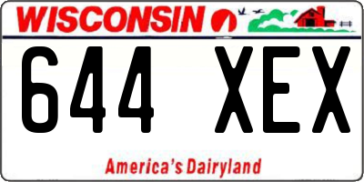 WI license plate 644XEX