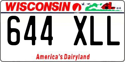 WI license plate 644XLL
