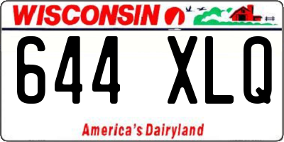 WI license plate 644XLQ