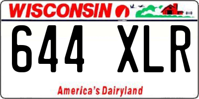 WI license plate 644XLR
