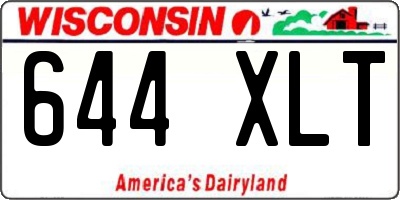 WI license plate 644XLT