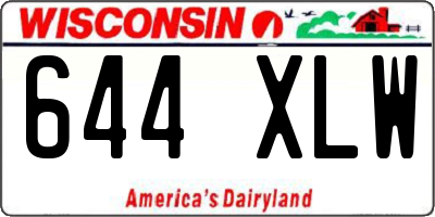WI license plate 644XLW