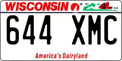 WI license plate 644XMC