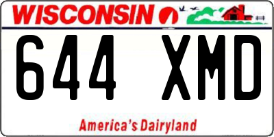 WI license plate 644XMD