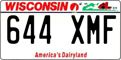 WI license plate 644XMF