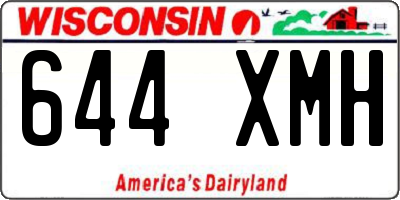 WI license plate 644XMH