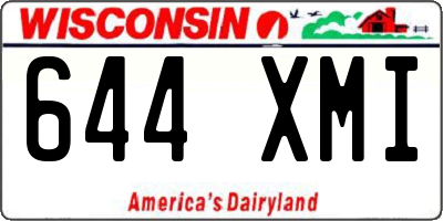 WI license plate 644XMI