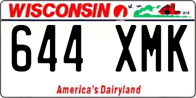 WI license plate 644XMK