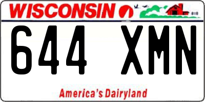 WI license plate 644XMN