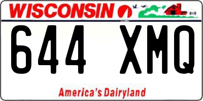 WI license plate 644XMQ