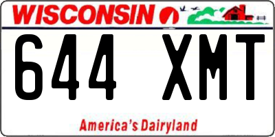 WI license plate 644XMT